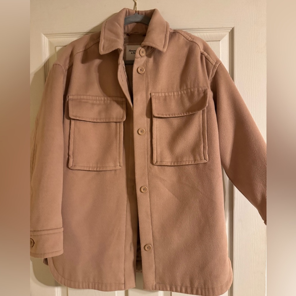EUC Abercrombie & Fitch XS Shacket - Camel